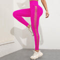 New Sports Tie-Dye Side Hollow Yoga Trousers Fashion High Waist Hip-lifting Sports Pants Seamless Stretch Leggings