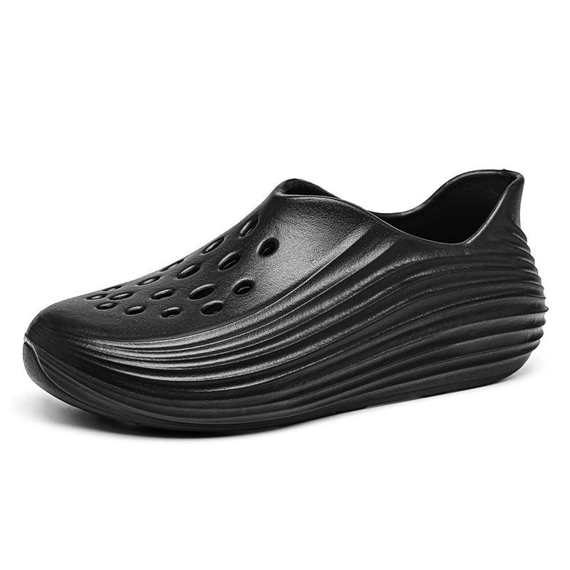 All-inclusive sports slippers breathable sandals 2025 new summer hole shoes men's and women's non-slip outer wear thick-soled beach shoes