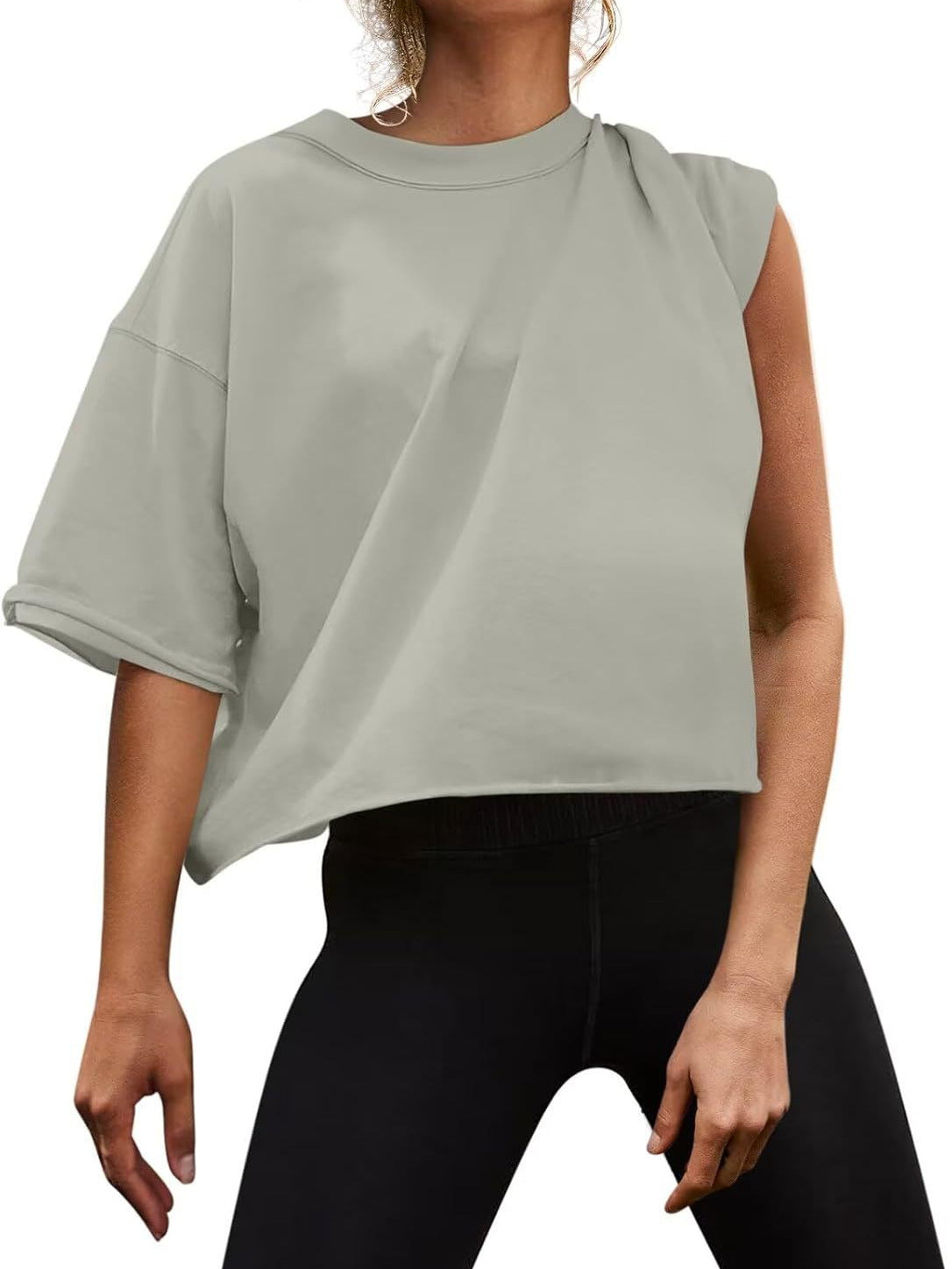 2024 Amazon Outdoor Running Sports Short Sleeve Yoga Wear Casual Easiest for Match Fitness Top Loose Sports T-Shirt