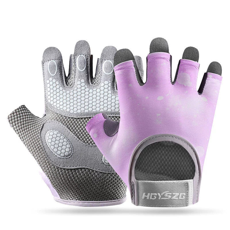 Sports and Fitness Half-Finger Gloves for Men and Women, Wear-Resistant Shock-Absorbing Palm Guards, Outdoor Sports Yoga Breathable Fitness Non-Slip Gloves