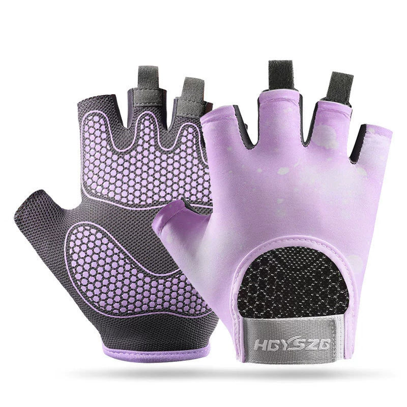 Sports and Fitness Half-Finger Gloves for Men and Women, Wear-Resistant Shock-Absorbing Palm Guards, Outdoor Sports Yoga Breathable Fitness Non-Slip Gloves