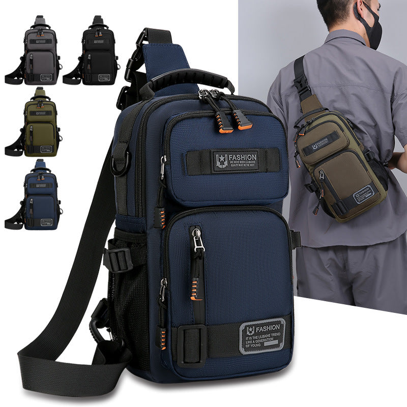 Cross-Border New Fashion Chest Bag Large Capacity Travel Sports Shoulder Crossbody Bag Outdoor Sports Multifunctional Small Backpack