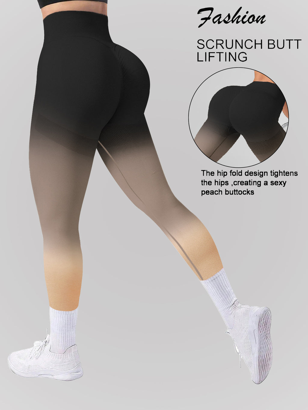 Spring and Summer New Sports Leggings, Yoga High-Waisted Tummy Control Slimming Sports Yoga Pants, Butt-Lifting Sports Leggings