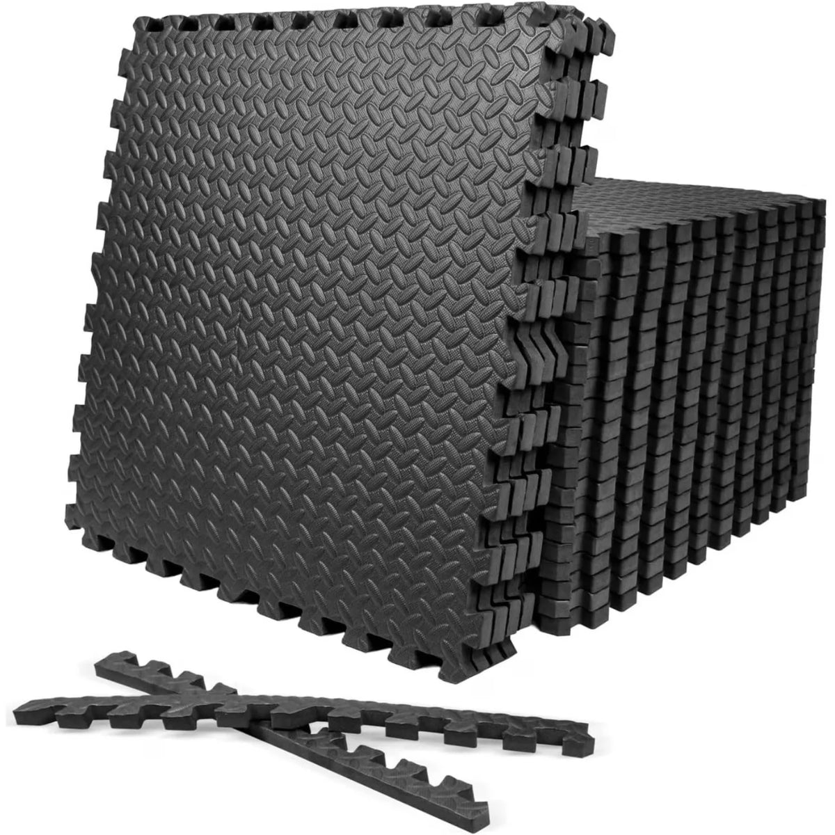 10mm Thick EVA Gym Floor Tiles 60x60cm Interlocking Anti Slip Foam Mats for Home Fitness Equipment Protection