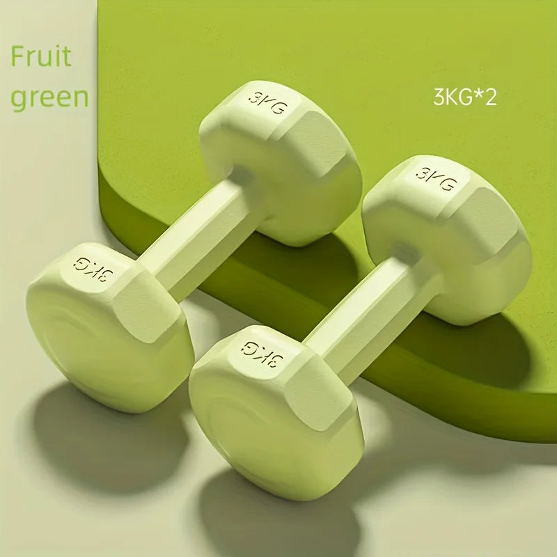 2pc 1kg Women's Dumbbell Set Home Gym Yoga PP Weightlifting Dumbbells Arm Training Hand Strength Equipment for Beginner Pro