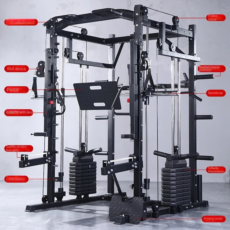MIYAUP Commercial Squat Bench Press Integrated Gantry Smith Machine Comprehensive Training Fitness Equipment