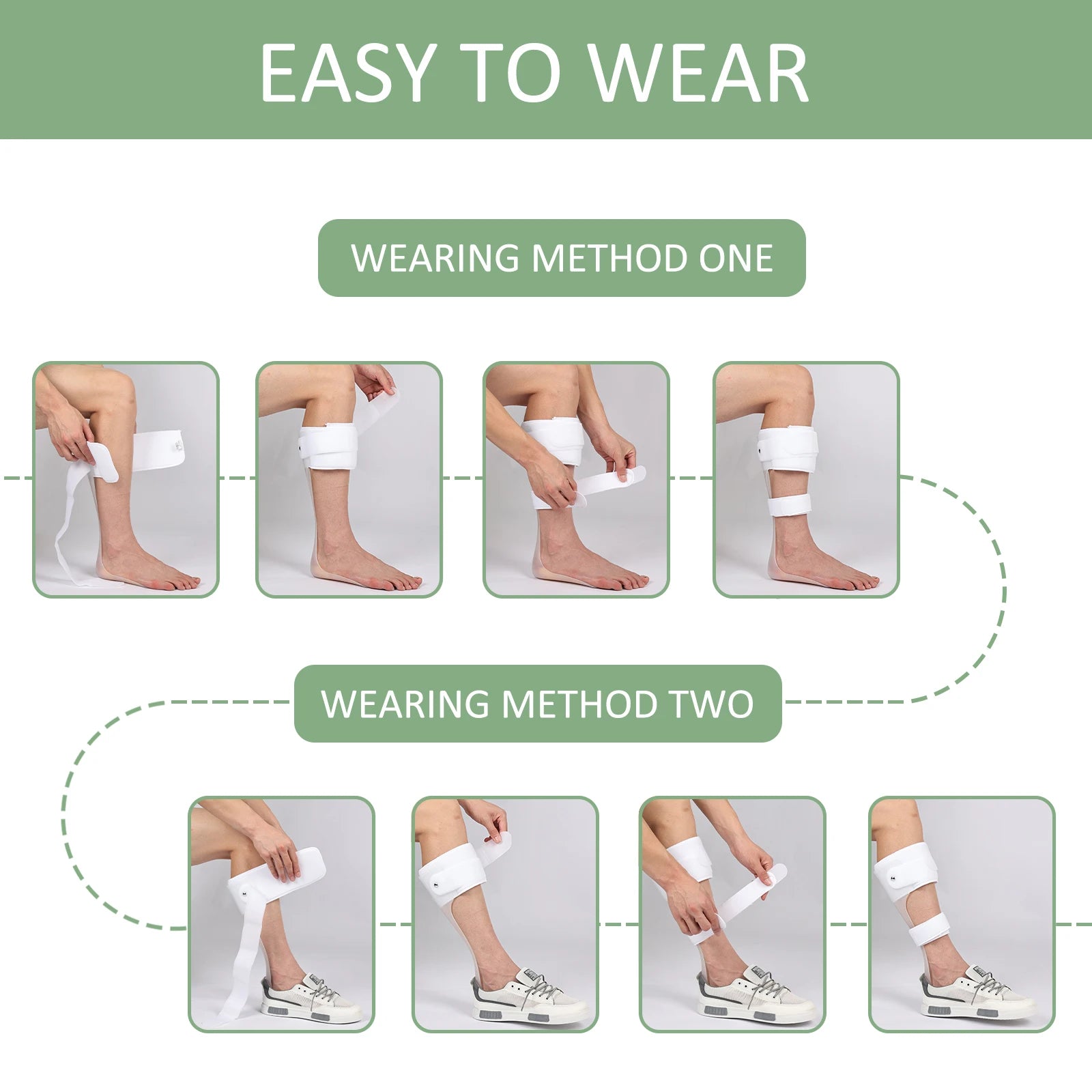 AFO Drop Foot Brace for Walking - Ankle Foot Orthosis Support - Foot Drop Orthotic Brace - Drop Foot Splint - for Men and Women