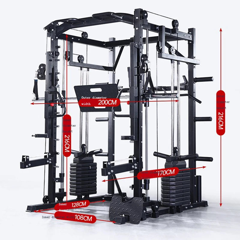 MIYAUP Commercial Squat Bench Press Integrated Gantry Smith Machine Comprehensive Training Fitness Equipment