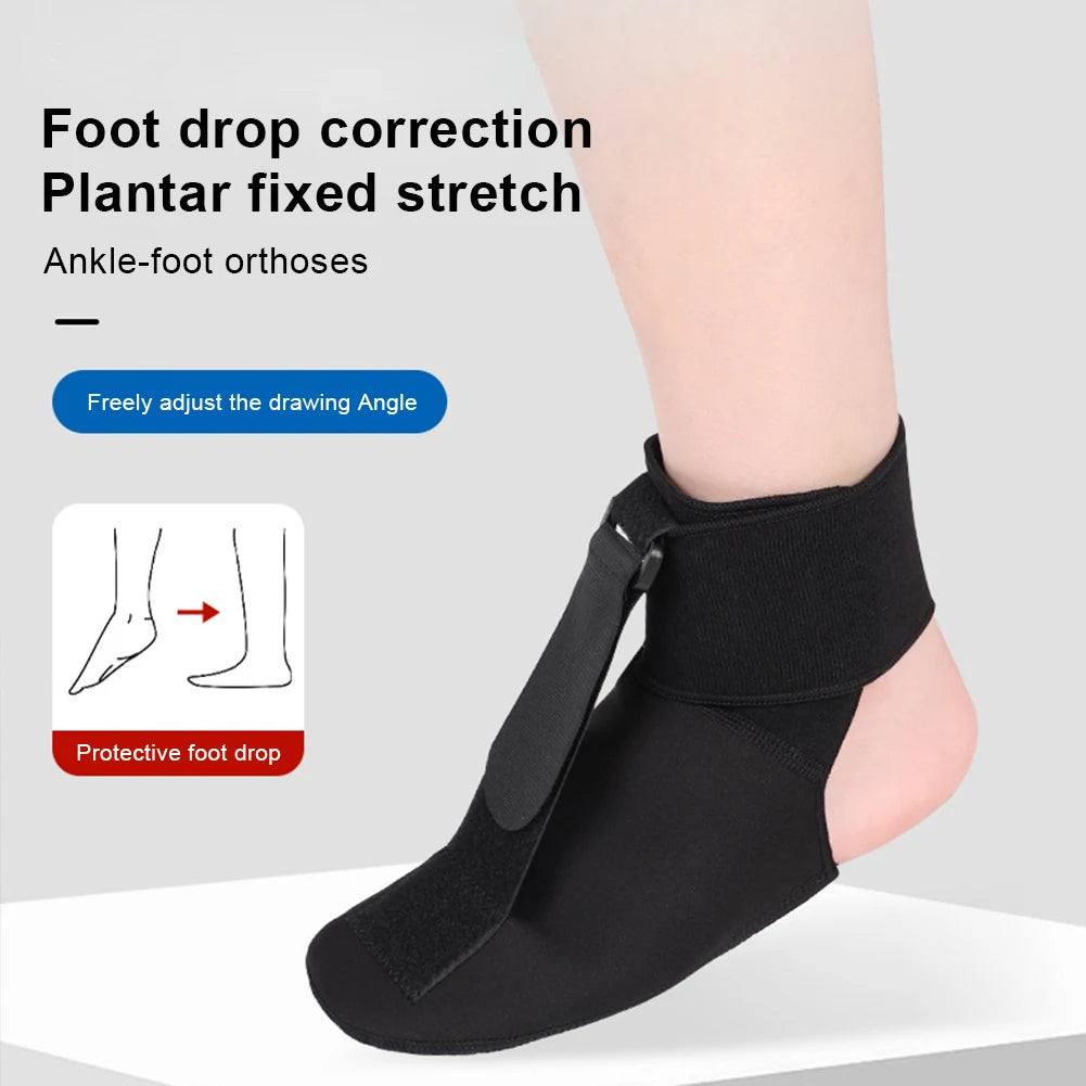 Drop Foot Orthotic Brace Drop Foot Sock Adjustable Foot Rest Sock Soft Plantar Fascia Stretcher Brace for Achilles Tendonitis