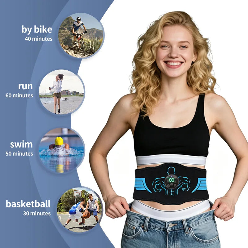 Smart Abs Trainer Muscle Toner Abdominal Toning Belt USB Recharge Body Arm Massge 10 Modes 30 Intensities Fitness Equipment