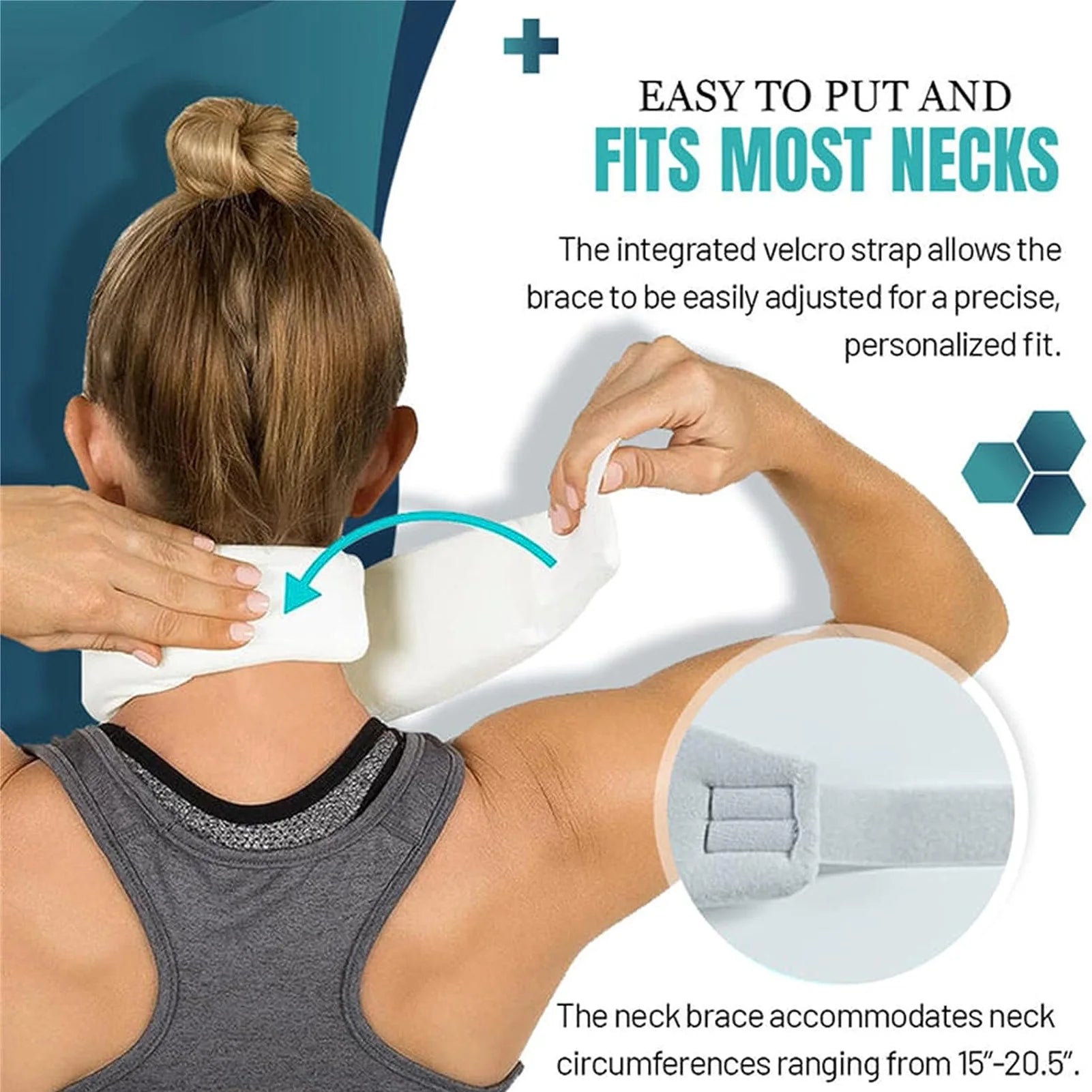 Soft Neck Supports Adjustable Foam Neck Braces Relieves Spine Pressure Neck Brace for Travel Home School Office Sleep
