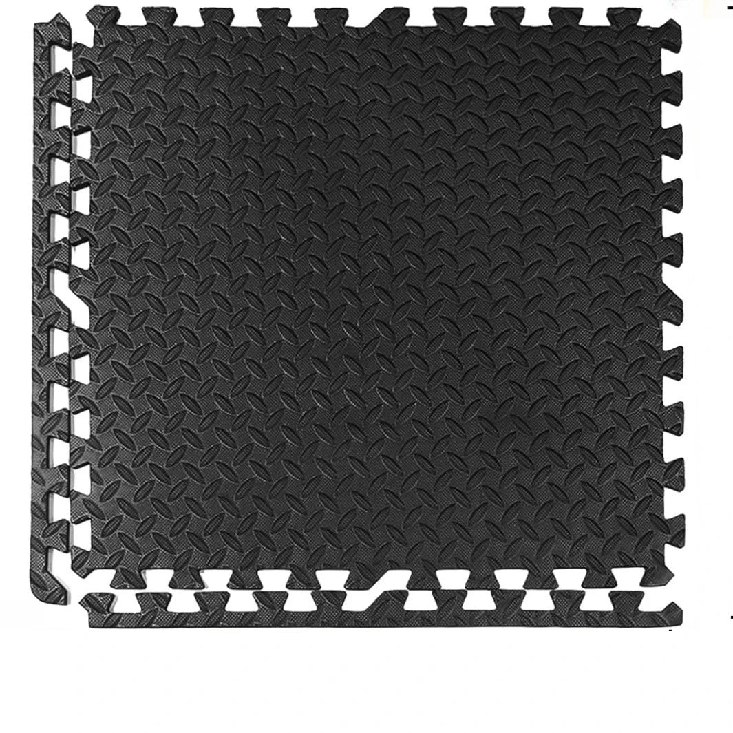 10mm Thick EVA Gym Floor Tiles 60x60cm Interlocking Anti Slip Foam Mats for Home Fitness Equipment Protection