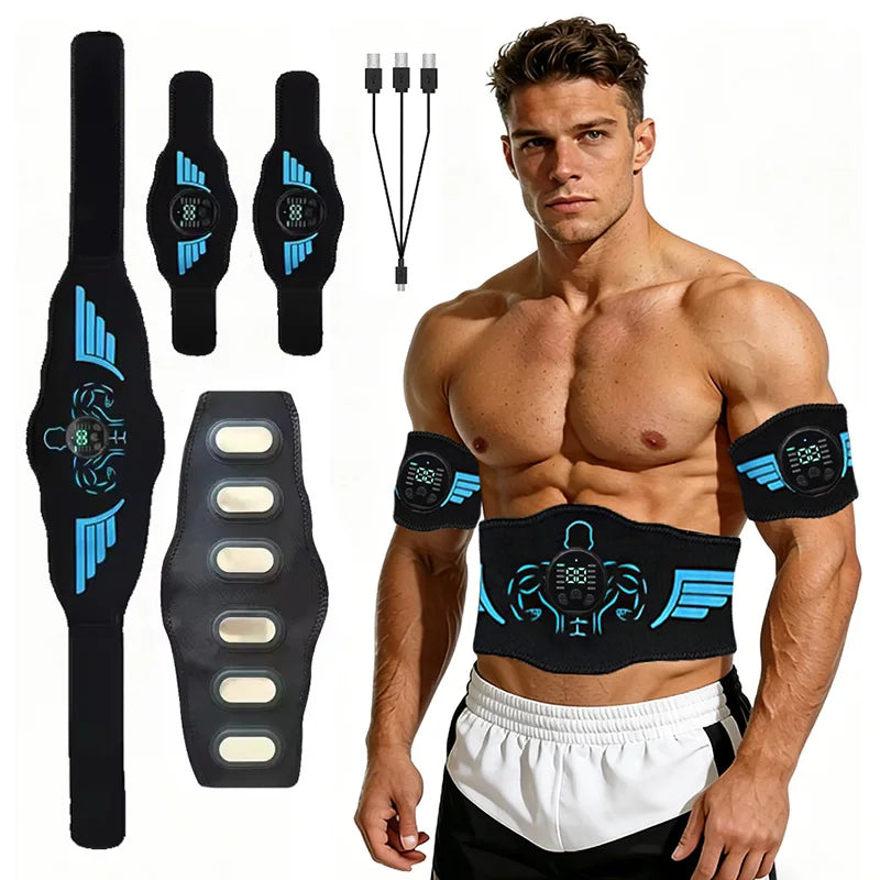 Smart Abs Trainer Muscle Toner Abdominal Toning Belt USB Recharge Body Arm Massge 10 Modes 30 Intensities Fitness Equipment