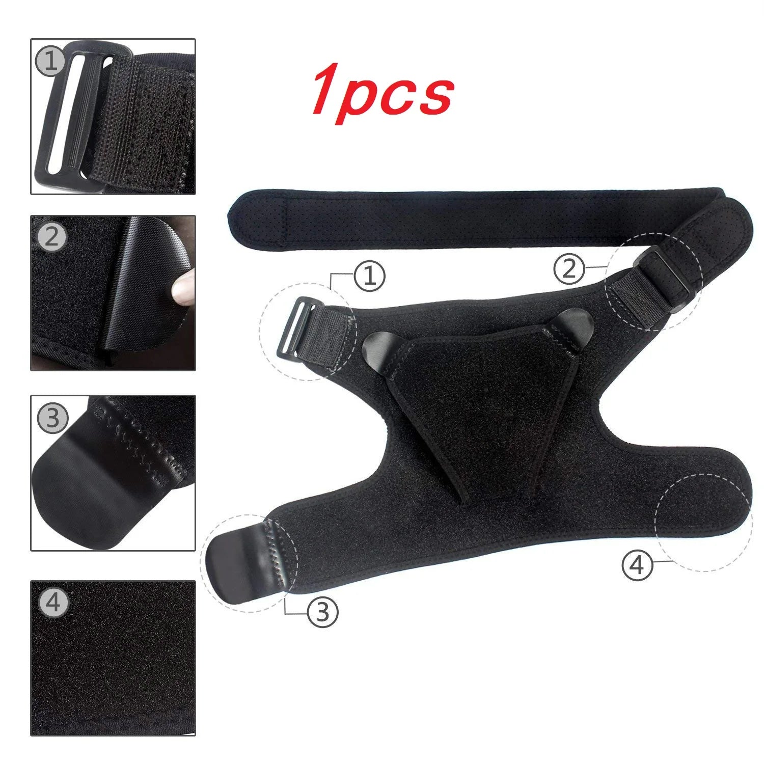 Shoulder Brace with Pressure Pad, Suitable for Both Men and Women, Adjustable Shoulder Brace for Left and Right Shoulder Protect