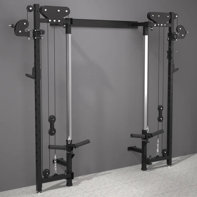 Foldable squat rack wall bird comprehensive trainer free bench press high pull-down Large Fitness Equipment Integrated