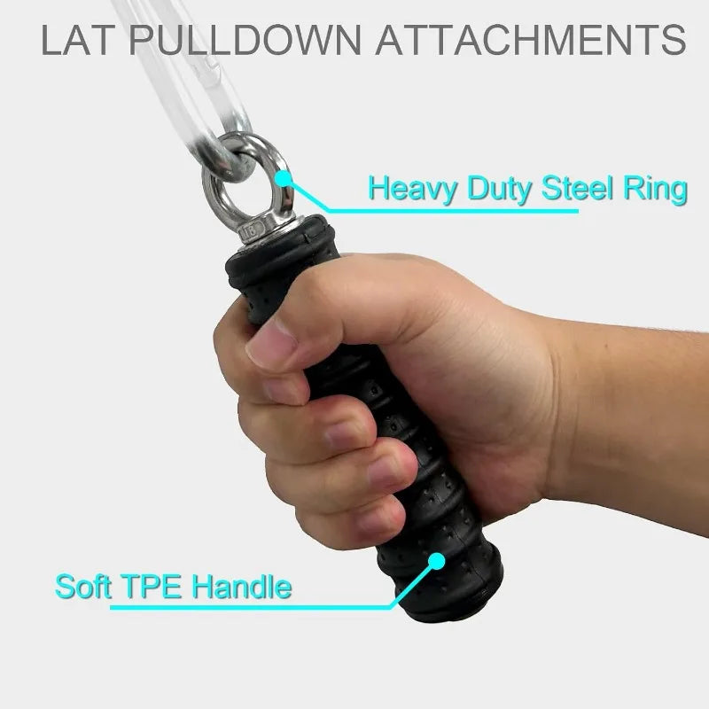 2pcs Push Down Single Gym Handle Tricep Strength Pull Up Hand Grips for Cable Machine Attachment Arm Fitness Equipment