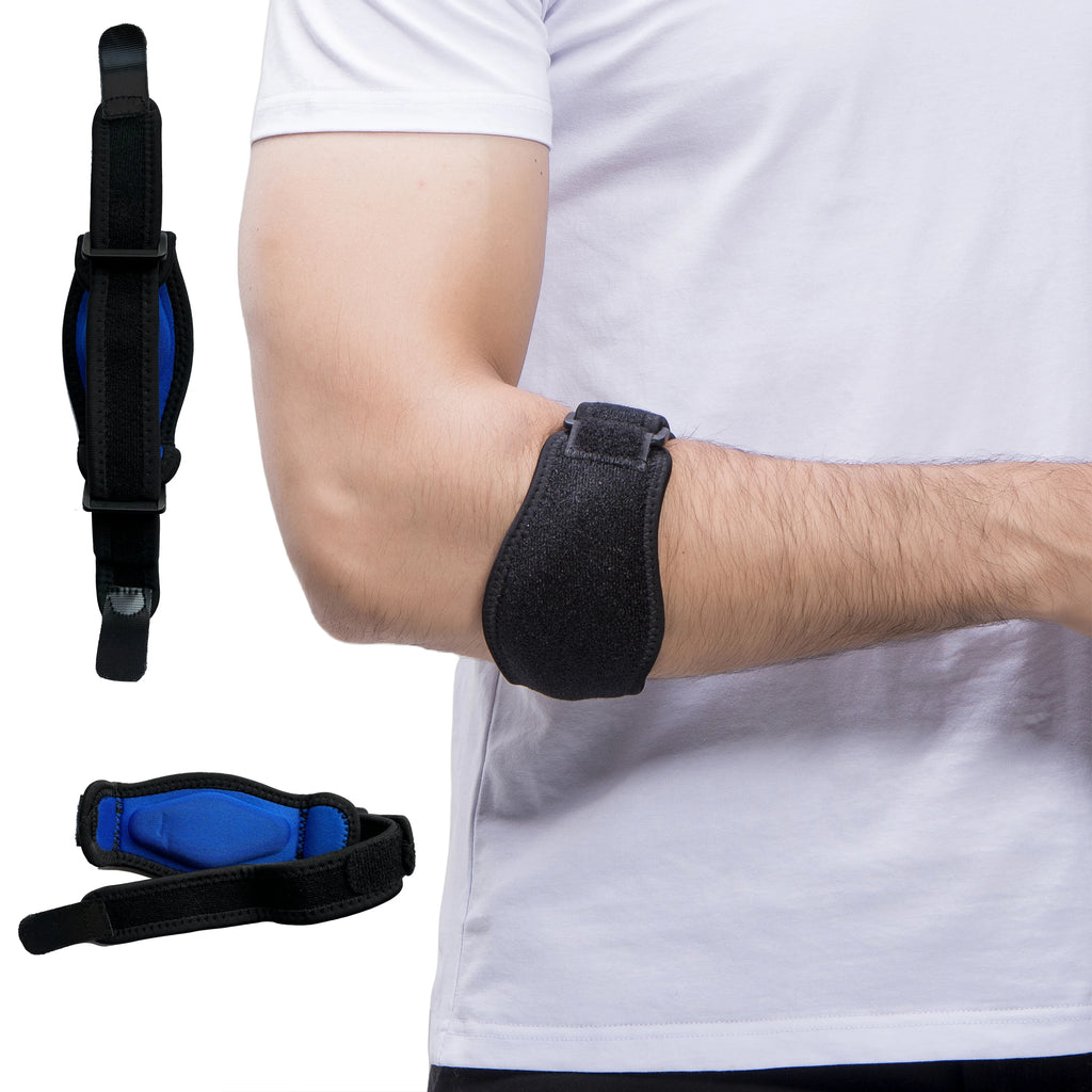 Elbow Brace for Tennis Golfer Badminton Sports Protection Adjustable Arm Band Compression Pad Tendonitis Pain Relief Men Women