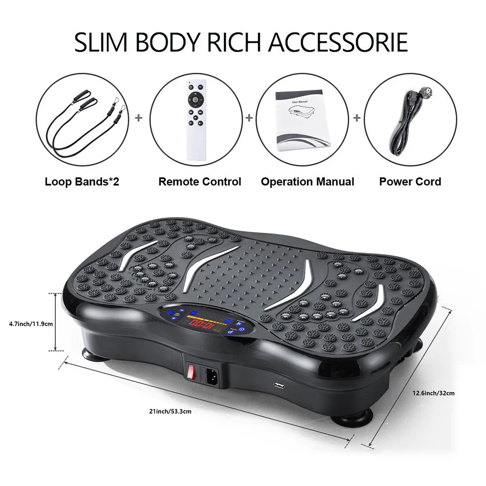Fat Shaking Machine Bluetooth Full Body Fat-Burning Adjustable Speed Workout Vibrate Stand For Home Training & Fitness Equipment