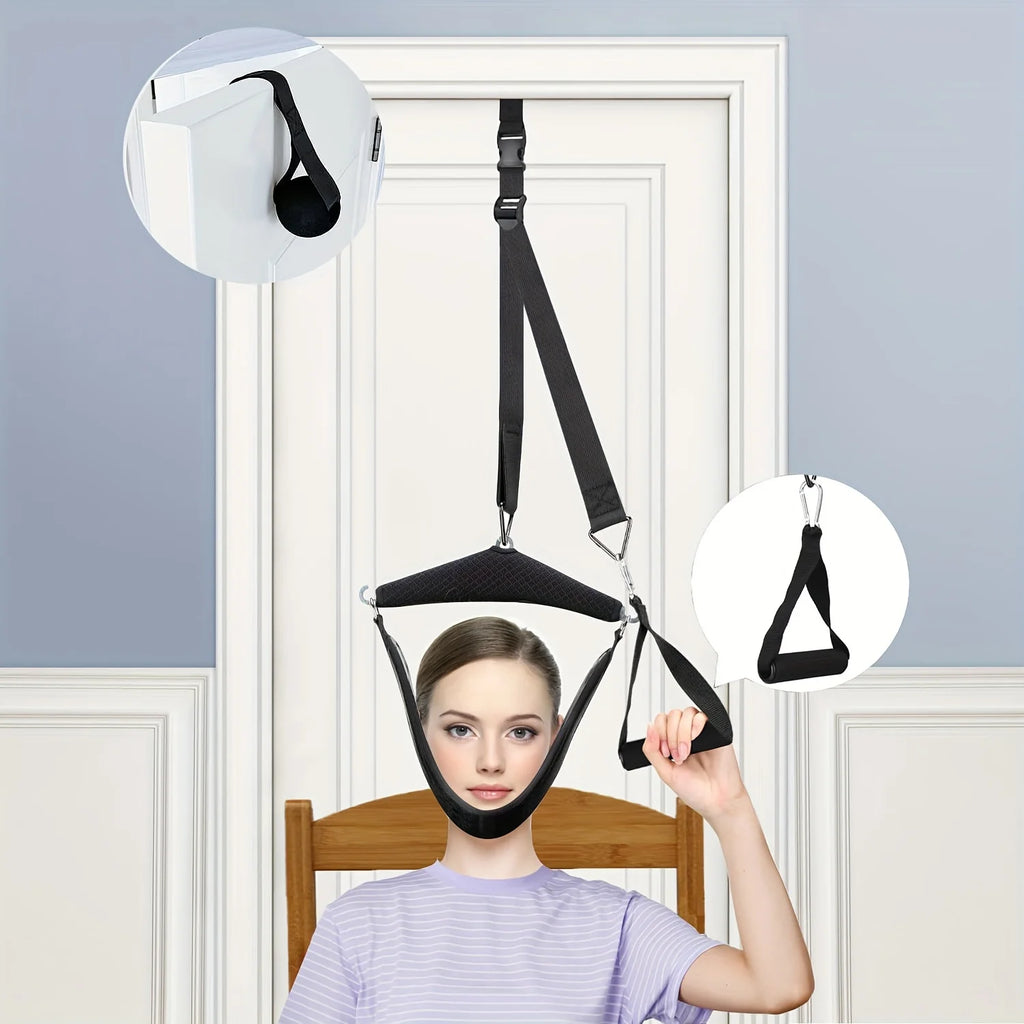 Neck Support Strap - Collarbone & Posture Trainer, Collapsible , Cervical Neck Device for Gym,, Travel - Ideal New Year Gift
