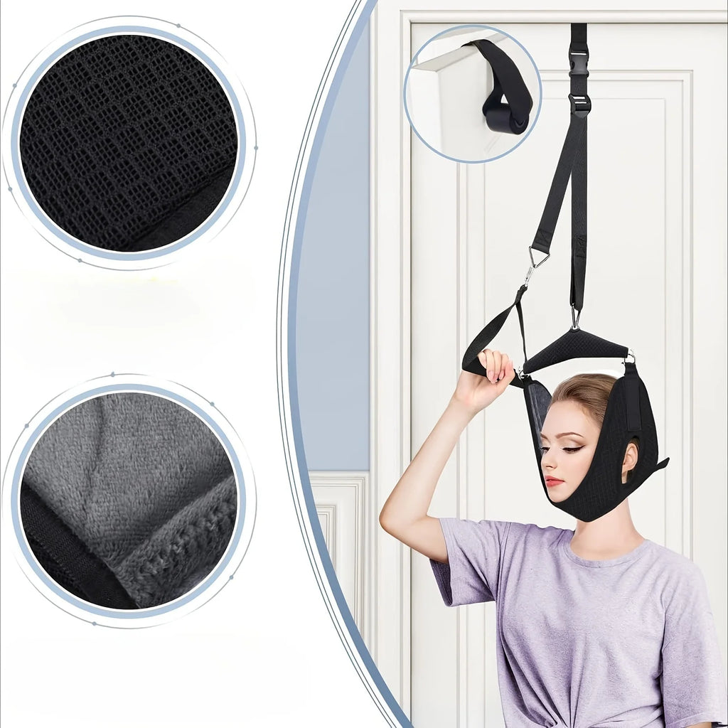 Neck Support Strap - Collarbone & Posture Trainer, Collapsible , Cervical Neck Device for Gym,, Travel - Ideal New Year Gift