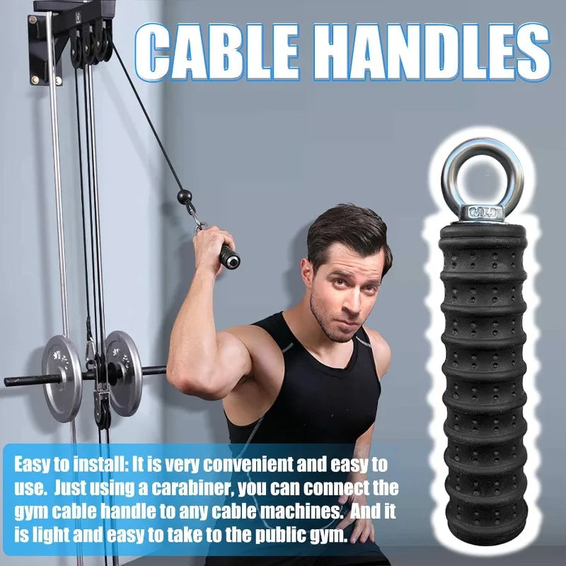 2pcs Push Down Single Gym Handle Tricep Strength Pull Up Hand Grips for Cable Machine Attachment Arm Fitness Equipment