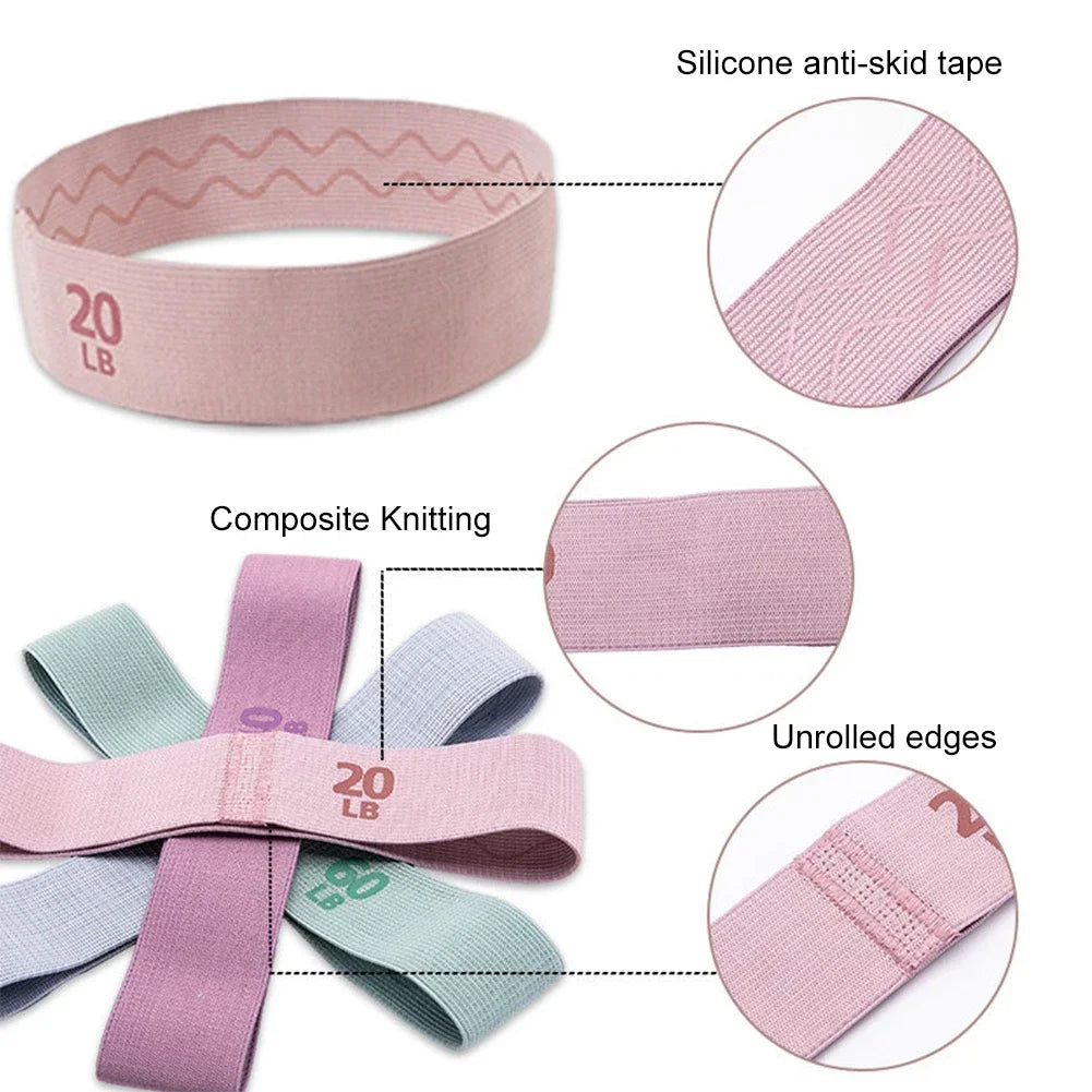 New Fabric Resistance Hip Booty Bands Glute Thigh Elastic Workout Squat Circle Stretch