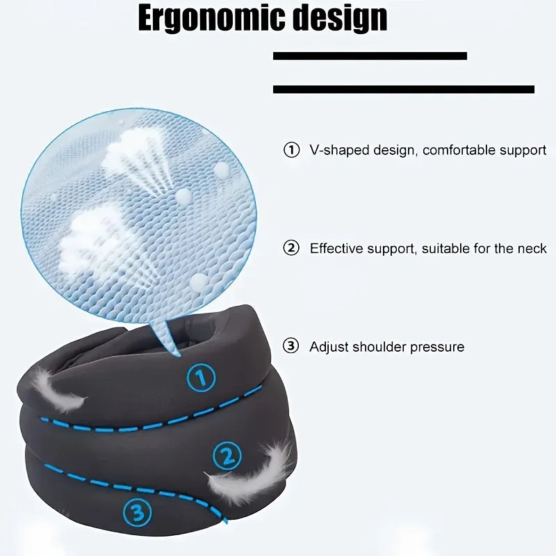 Neck Support Brace for Pain Relief, Breathable Adjustable Cervical Collar for Women Men, Lightweight Neck Stabilizer for Home Of