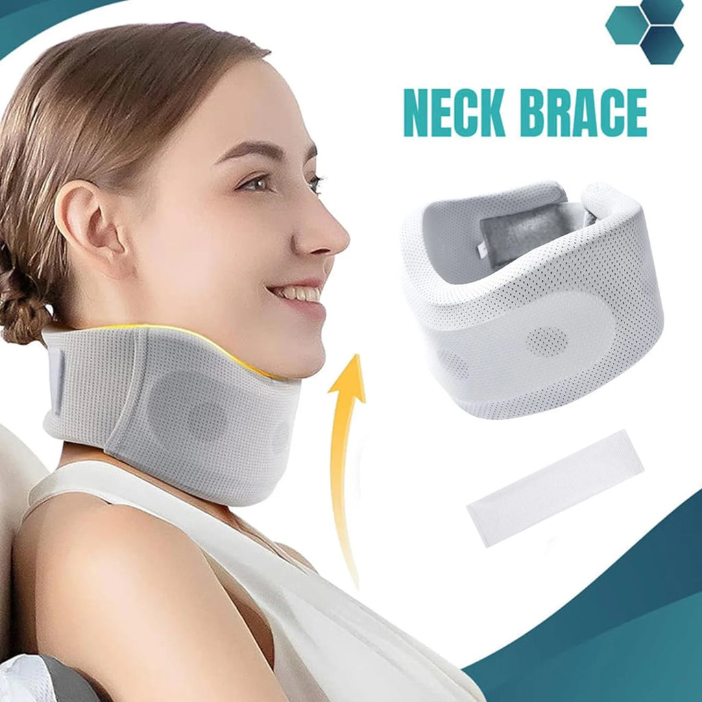 Soft Neck Supports Adjustable Foam Neck Braces Relieves Spine Pressure Neck Brace for Travel Home School Office Sleep