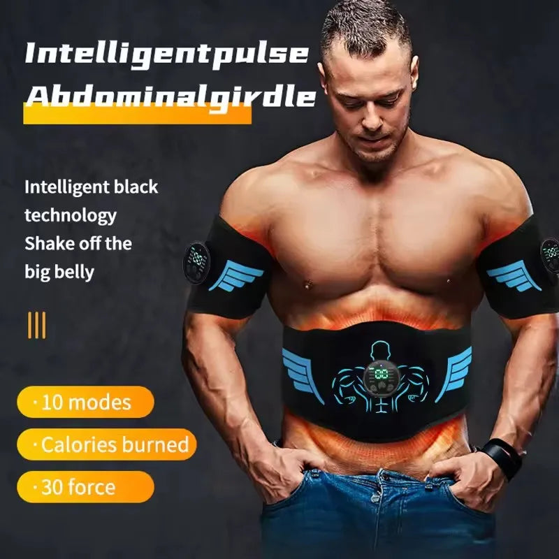 Smart Abs Trainer Muscle Toner Abdominal Toning Belt USB Recharge Body Arm Massge 10 Modes 30 Intensities Fitness Equipment