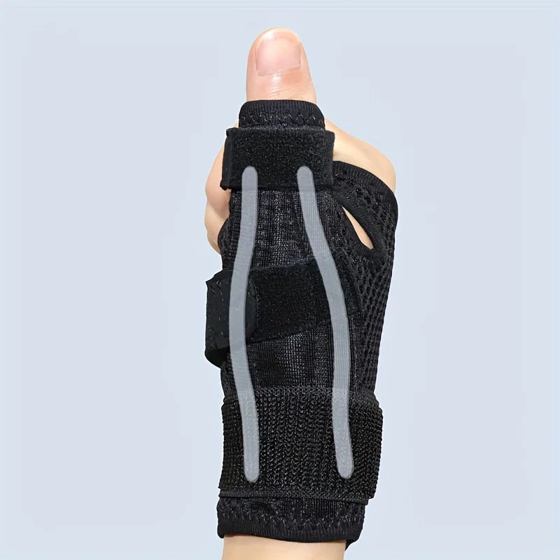 1 Adjustable Thumb & Wrist Support Brace – Ergonomic Design, Straps Included, Breathable Fabric for Sports