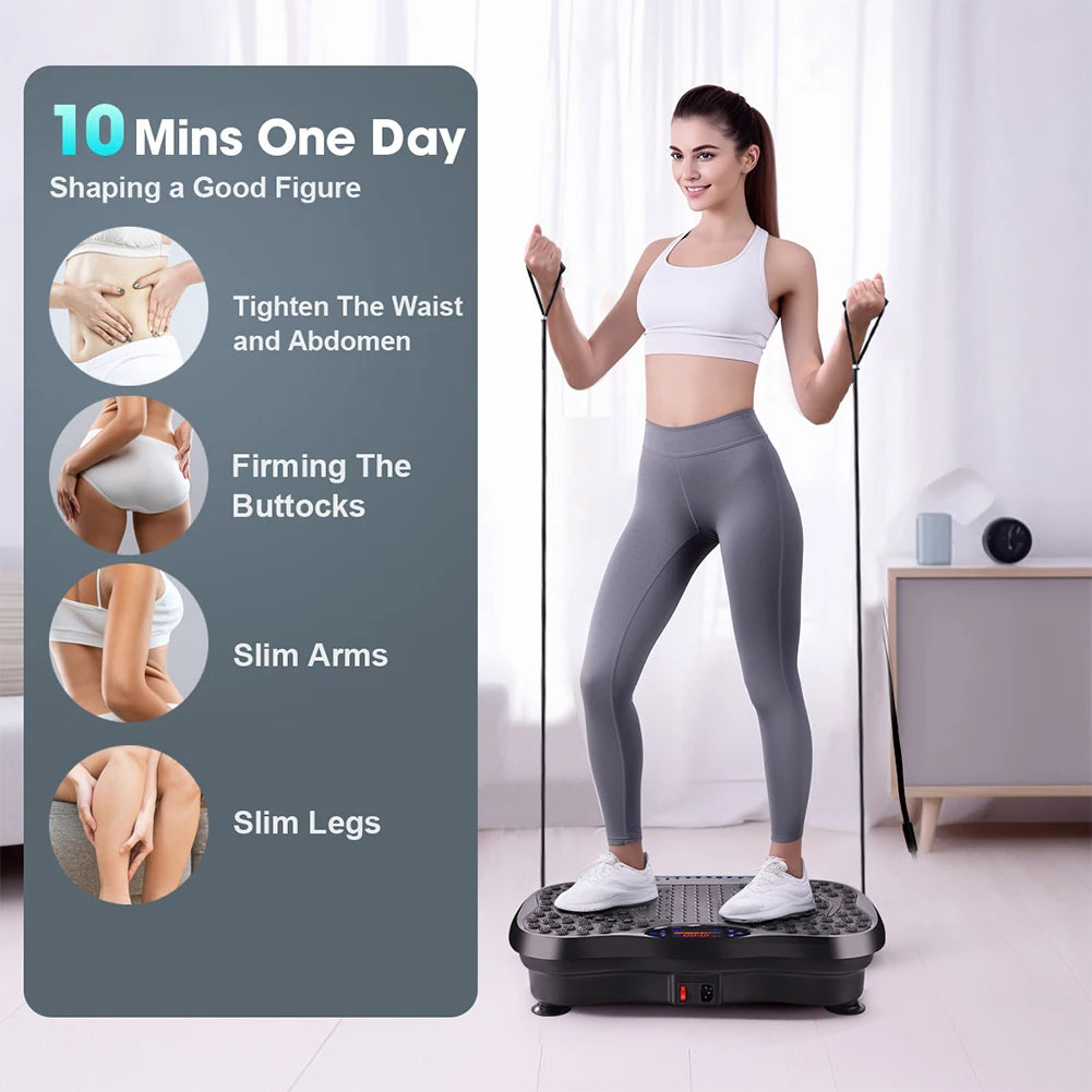 Fat Shaking Machine Bluetooth Full Body Fat-Burning Adjustable Speed Workout Vibrate Stand For Home Training & Fitness Equipment