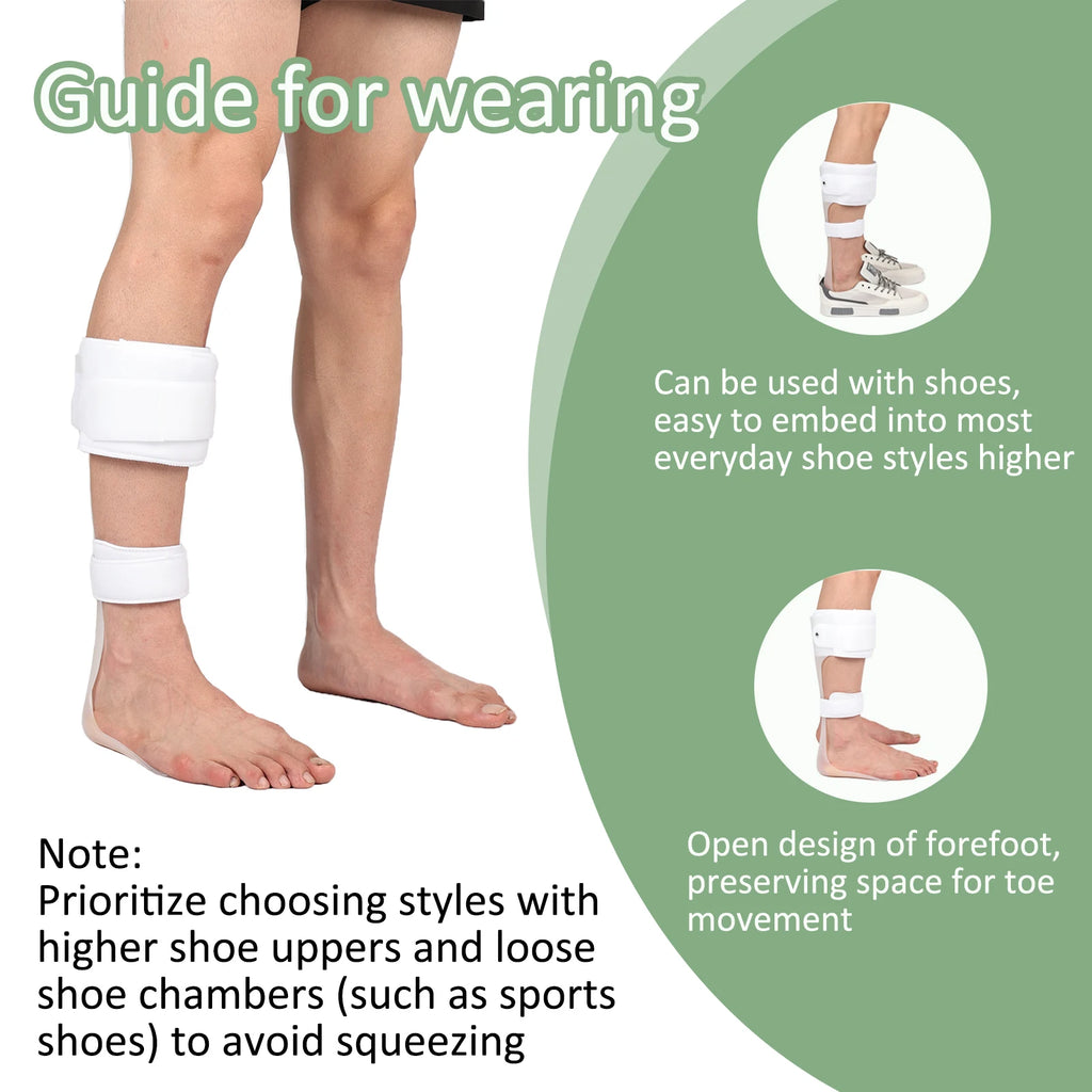 AFO Drop Foot Brace for Walking - Ankle Foot Orthosis Support - Foot Drop Orthotic Brace - Drop Foot Splint - for Men and Women
