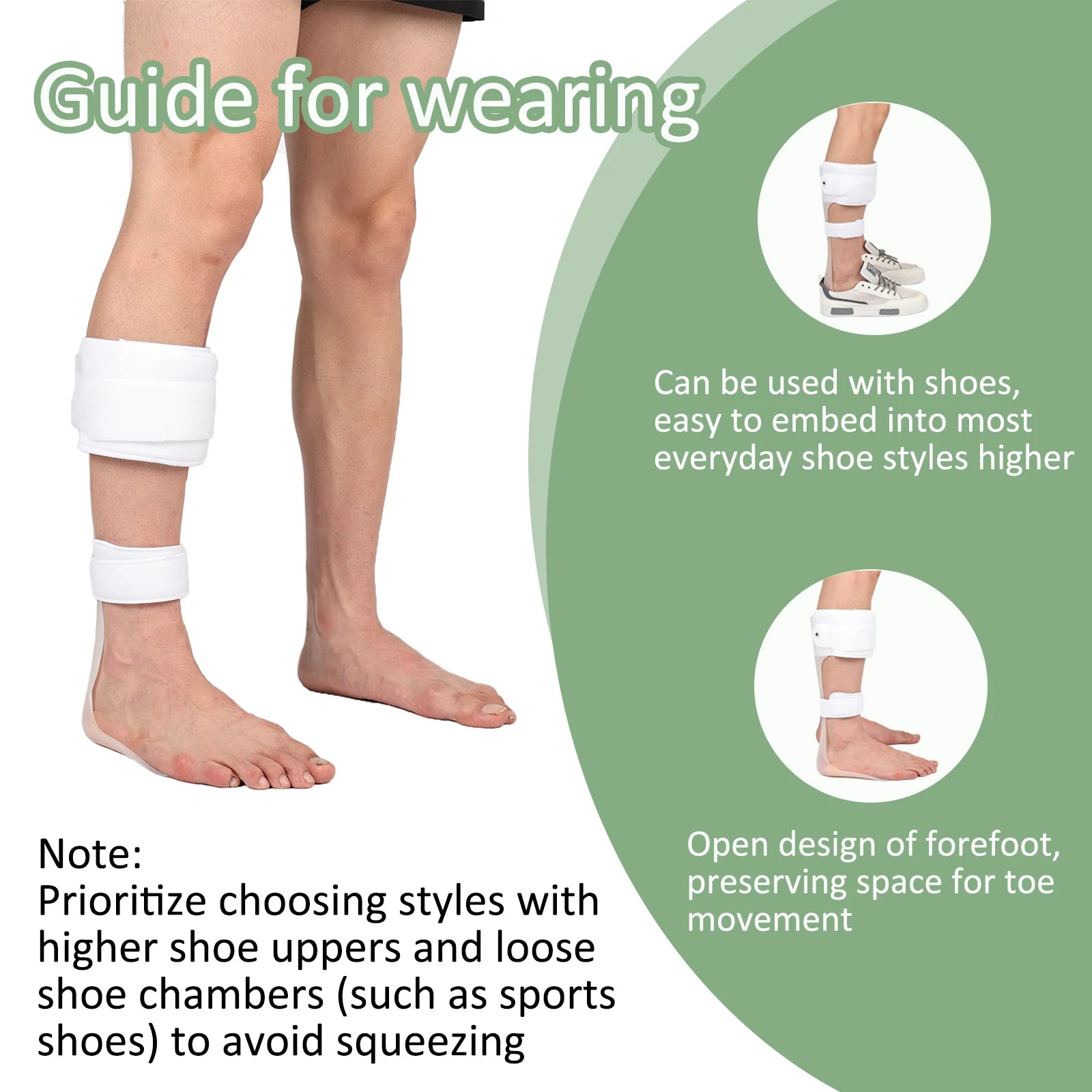 AFO Drop Foot Brace for Walking - Ankle Foot Orthosis Support - Foot Drop Orthotic Brace - Drop Foot Splint - for Men and Women