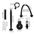 Nine-piece pulley fitness accessories rope self-made Big Bird home high pull down arm triceps fitness equipment X kit