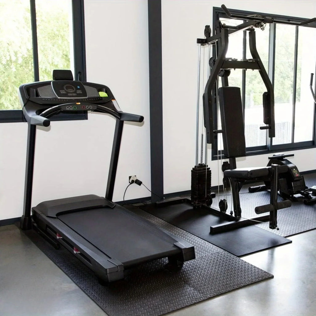 10mm Thick EVA Gym Floor Tiles 60x60cm Interlocking Anti Slip Foam Mats for Home Fitness Equipment Protection