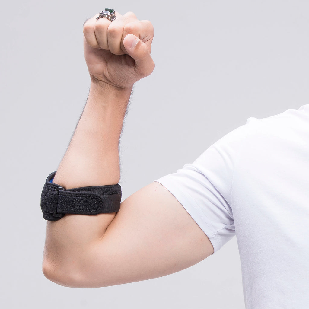 Elbow Brace for Tennis Golfer Badminton Sports Protection Adjustable Arm Band Compression Pad Tendonitis Pain Relief Men Women
