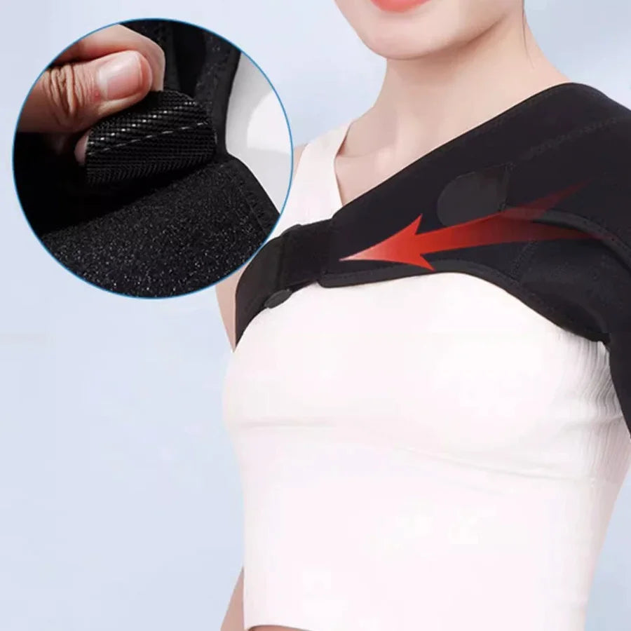 Shoulder Brace with Pressure Pad, Suitable for Both Men and Women, Adjustable Shoulder Brace for Left and Right Shoulder Protect