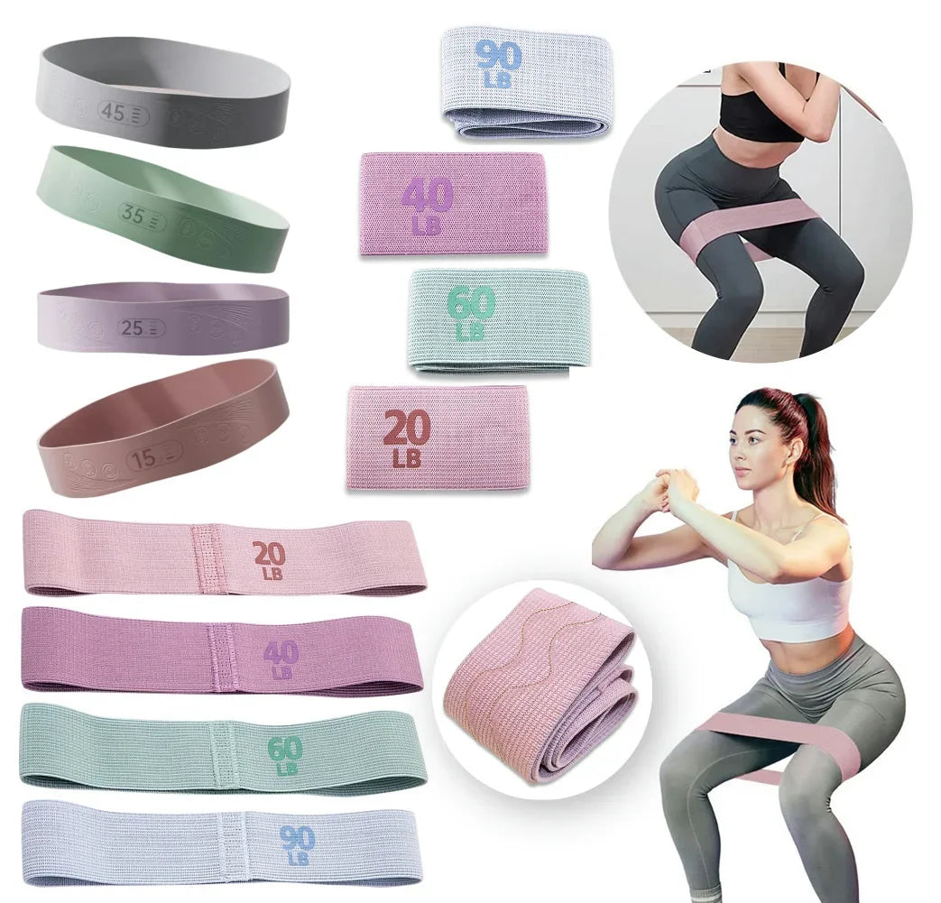 New Fabric Resistance Hip Booty Bands Glute Thigh Elastic Workout Squat Circle Stretch