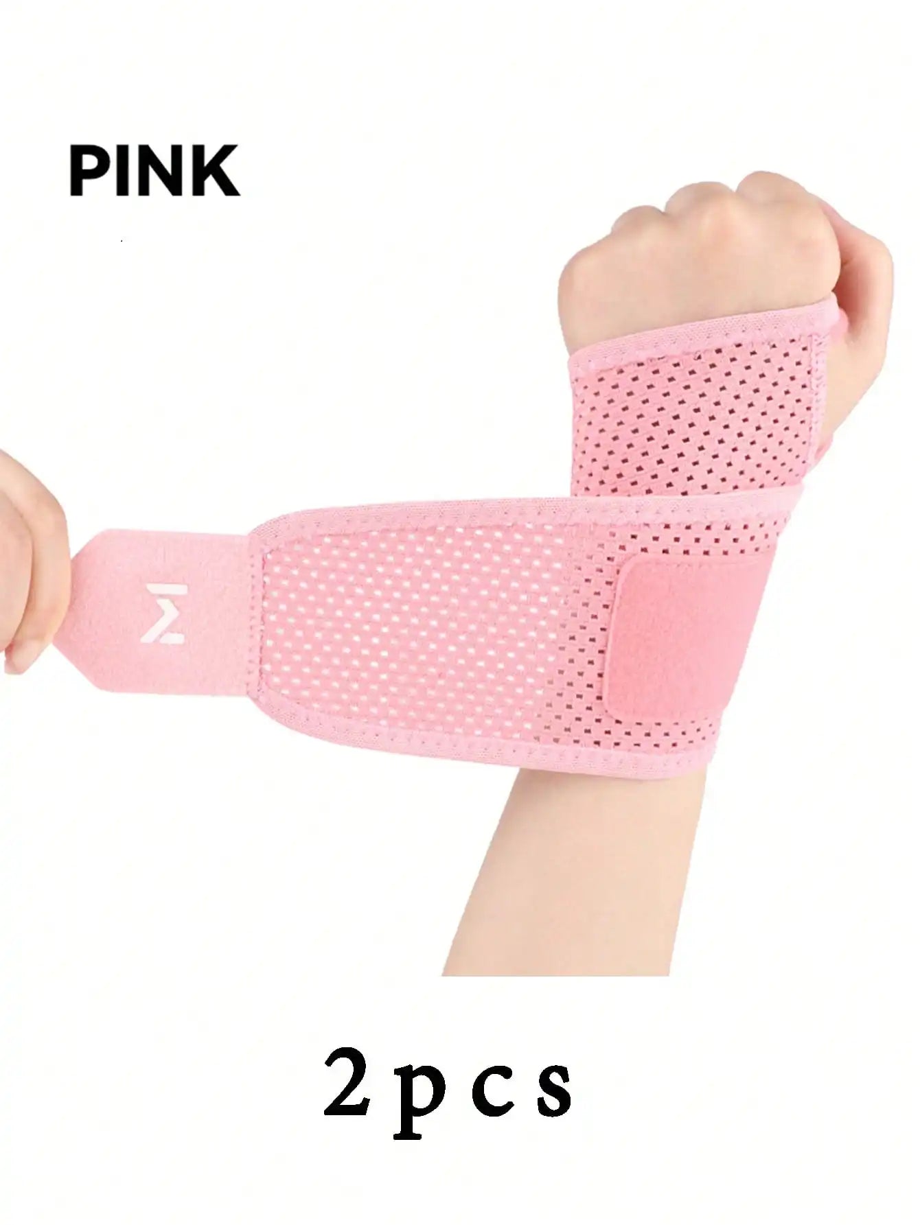 2pcs Adjustable Wrist Strap Sports Wrist Support Brace Black Weightlifting Wristband For Men & Women Badminton Tennis Gym