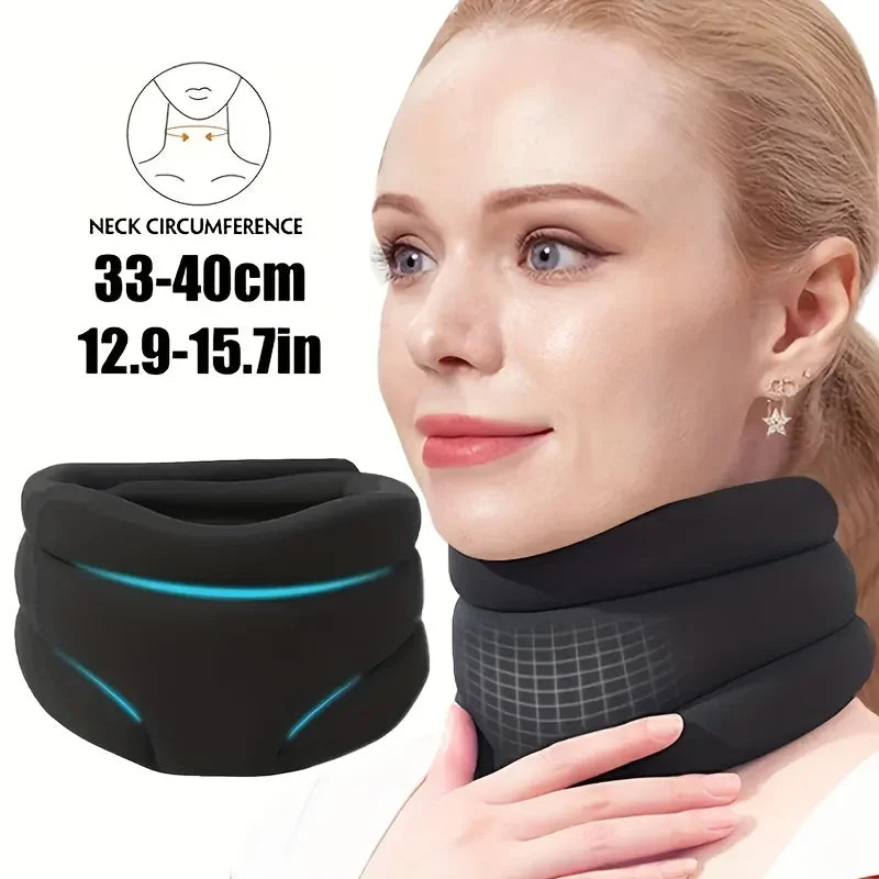 Neck Support Brace for Pain Relief, Breathable Adjustable Cervical Collar for Women Men, Lightweight Neck Stabilizer for Home Of
