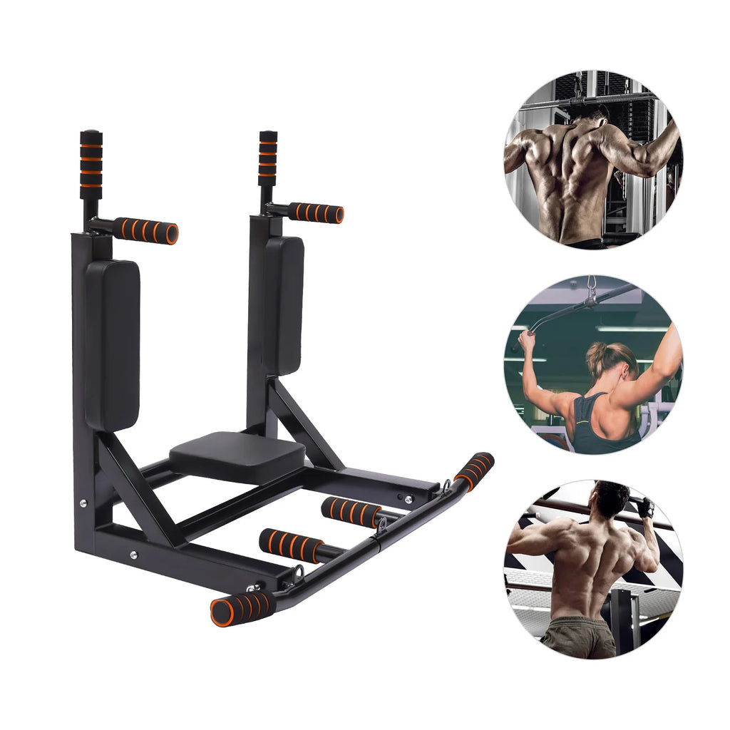 Bar Wall Mount Pull Up ,Multi Grip Pull Up Bar Pull Up Bar Dip Station Pull Up Bar Fitness Equipment for Home Gym Fitness, Black