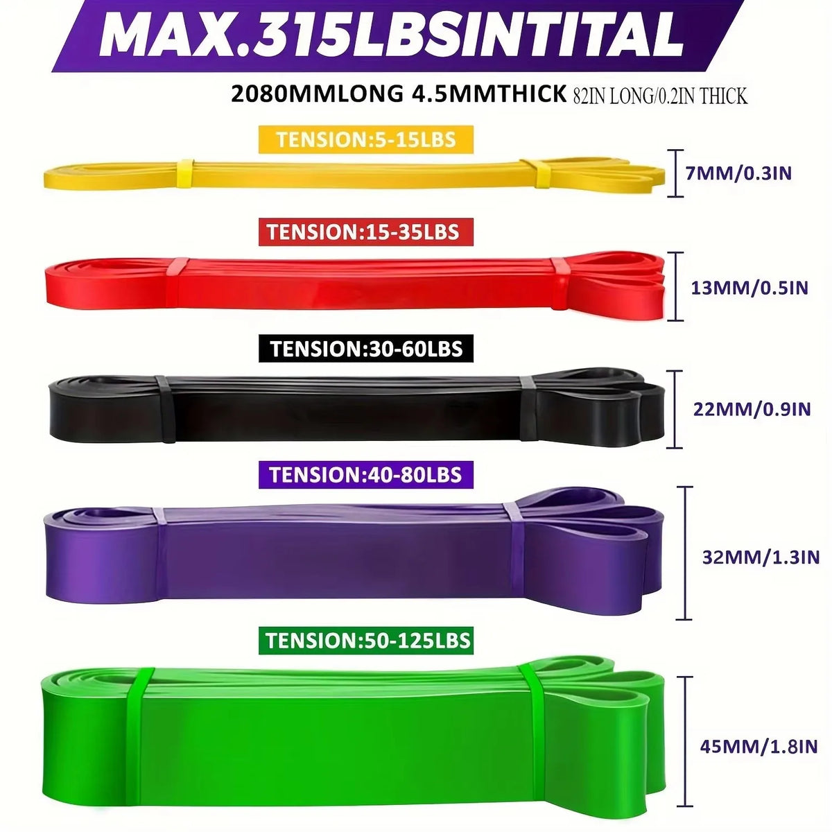 Tough Latex Resistance Band Elastic Exercise Strength Pull-Ups Auxiliary Band Chewing Gum Fitness Equipment Strengthening Train1
