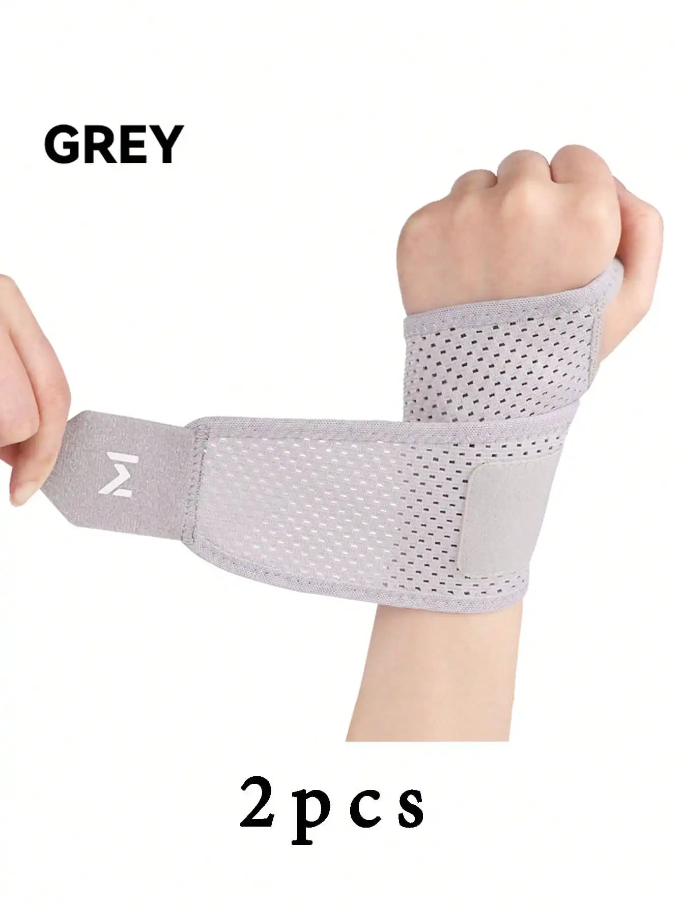 2pcs Adjustable Wrist Strap Sports Wrist Support Brace Black Weightlifting Wristband For Men & Women Badminton Tennis Gym