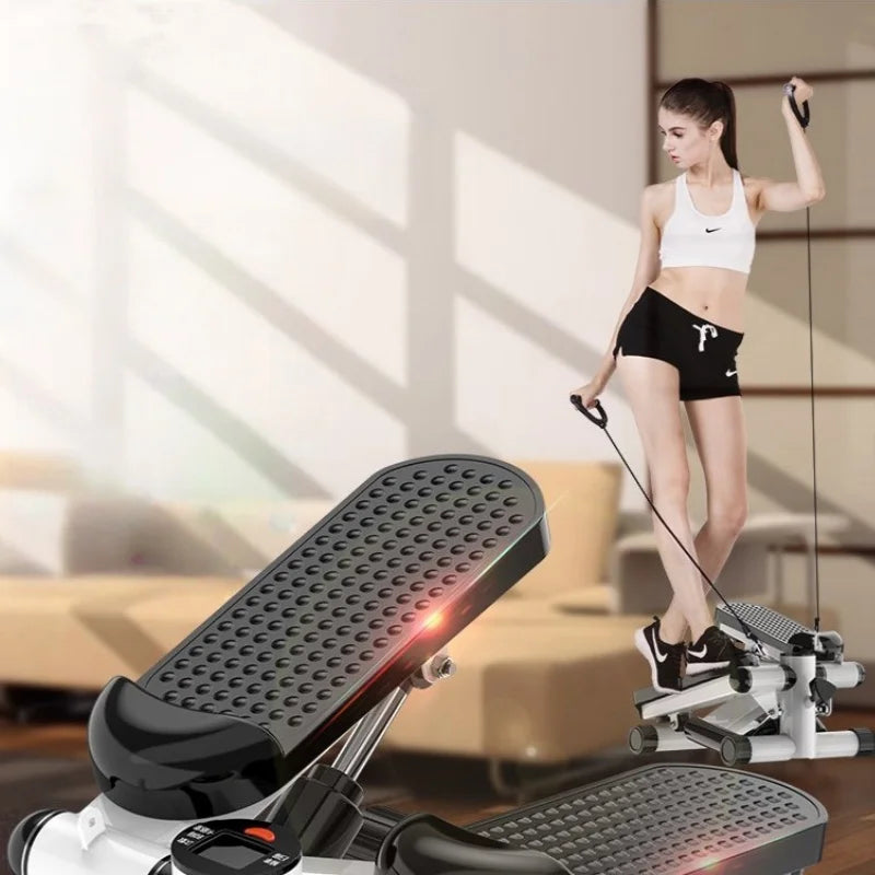 New Indoor Silent Stepper Exercise Weight Loss Small Elliptical Machine Pull Rope Home Stepper Cardio Fitness Equipment