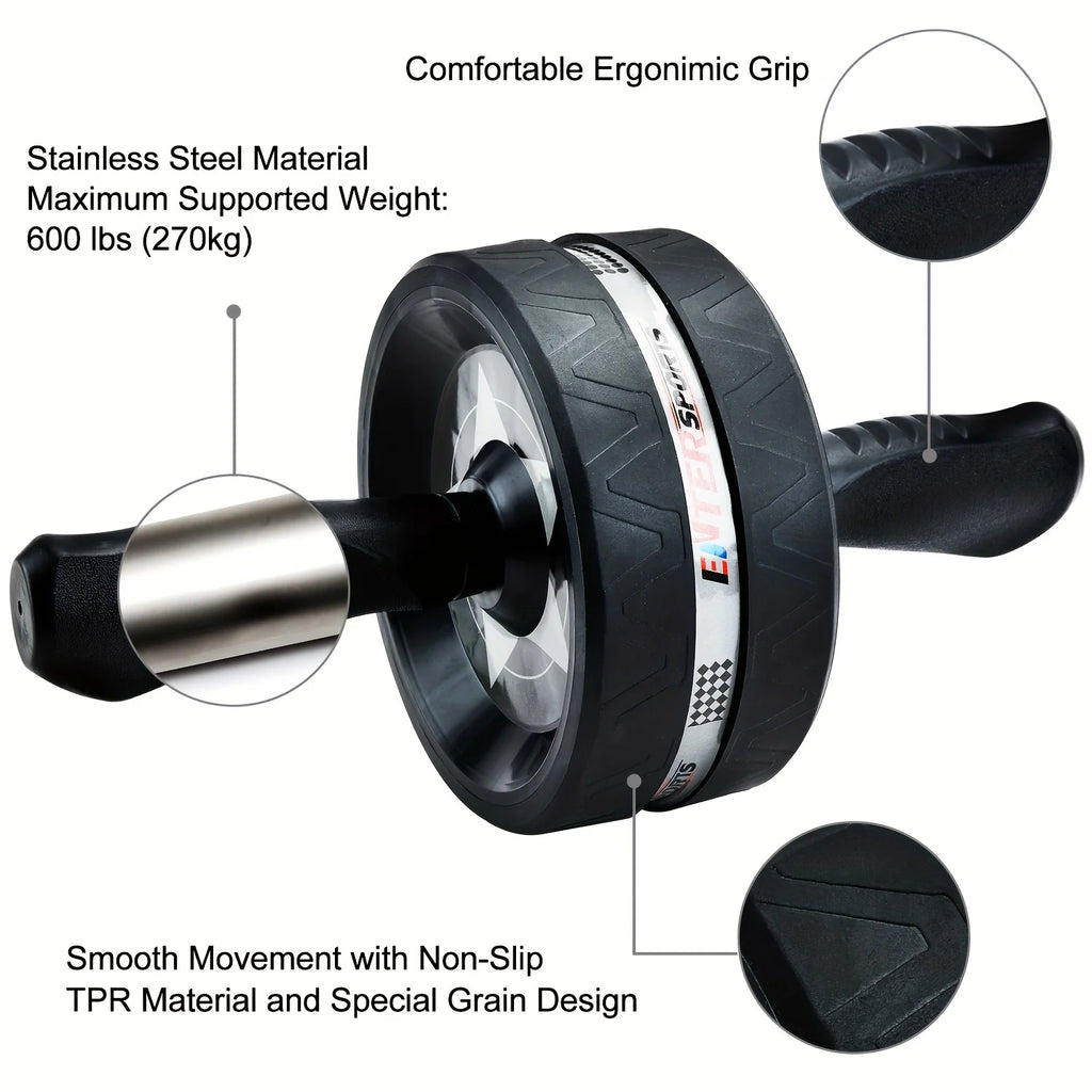Abdominal Wheel, Abdominal Muscle Wheel, Tummy Tuck Fitness Equipment, Strength Training Set, Silent and Stable Abdominal Wheel,
