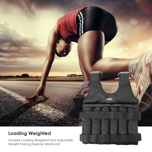 3-35kg Durable Loading Weighted Vest Adjustable Weight Training Exercise Waistcoat Jacket Sand Clothing Boxing Fitness Equipment