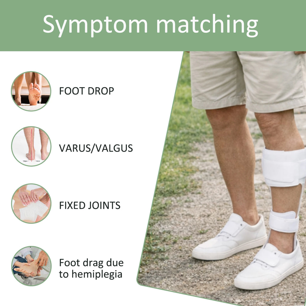 AFO Drop Foot Brace for Walking - Ankle Foot Orthosis Support - Foot Drop Orthotic Brace - Drop Foot Splint - for Men and Women