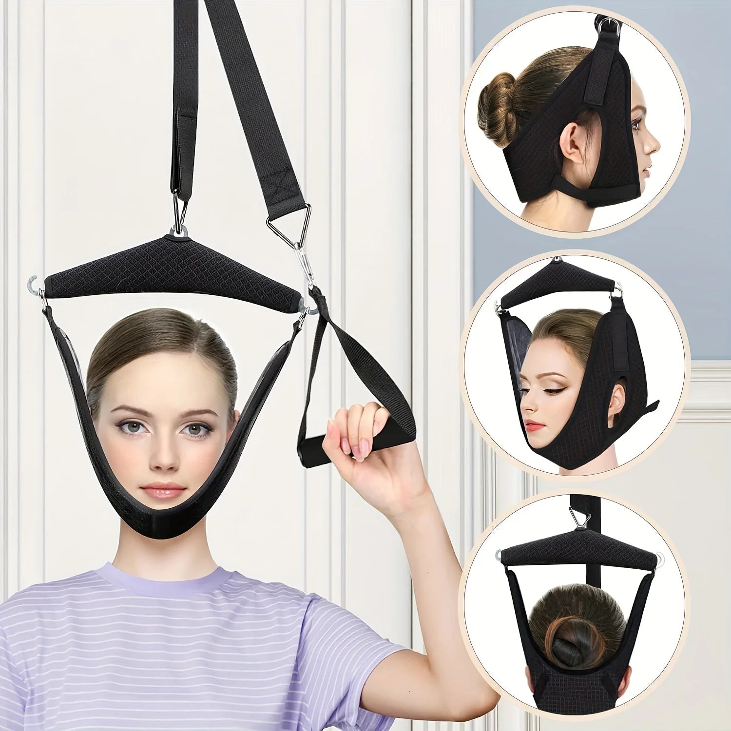 Neck Support Strap - Collarbone & Posture Trainer, Collapsible , Cervical Neck Device for Gym,, Travel - Ideal New Year Gift