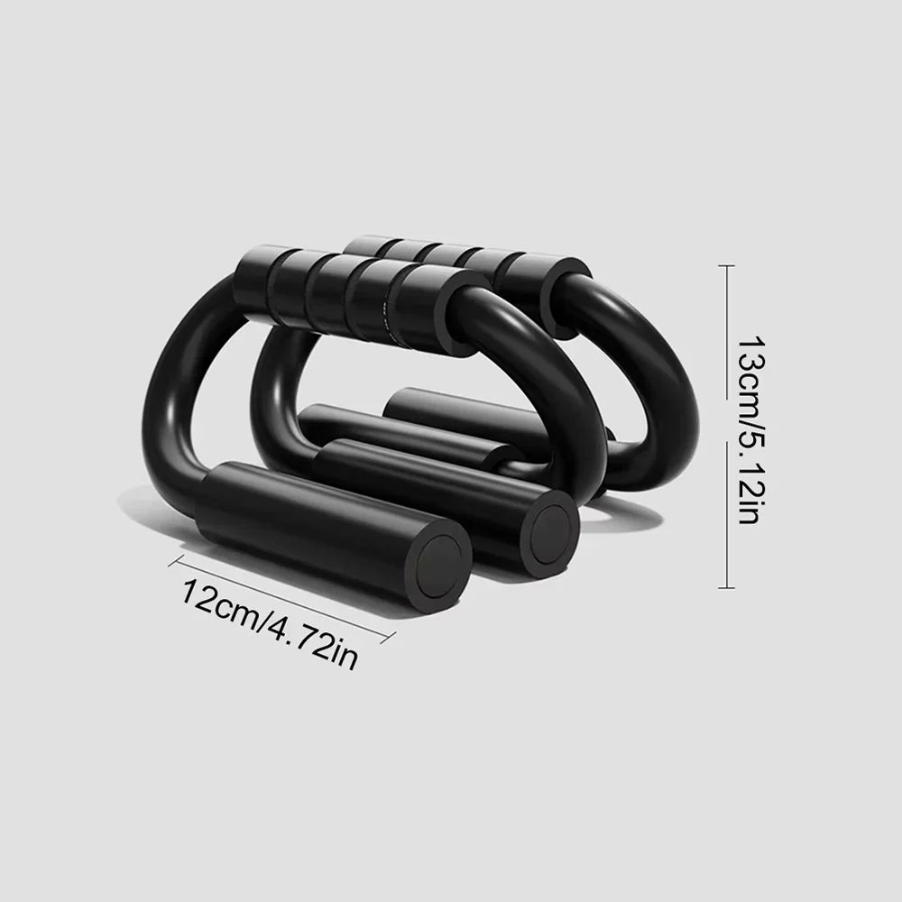 S Shaped Push Up Bars Anti-Slip Foam Handles Thickened Steel Pipe Sturdy Home Gym Chest Strength Training Fitness Equipment