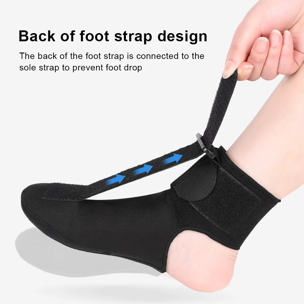 Drop Foot Orthotic Brace Drop Foot Sock Adjustable Foot Rest Sock Soft Plantar Fascia Stretcher Brace for Achilles Tendonitis